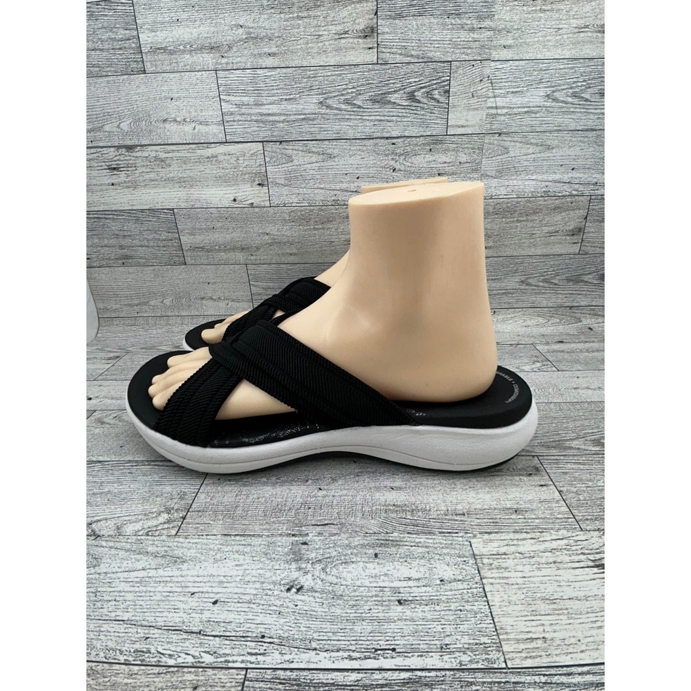 Clarks Cloudsteppers Black Crossover Strap Washab… - image 2